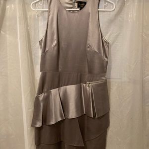Laundry by Shelli Segal Silver Silk Dress
